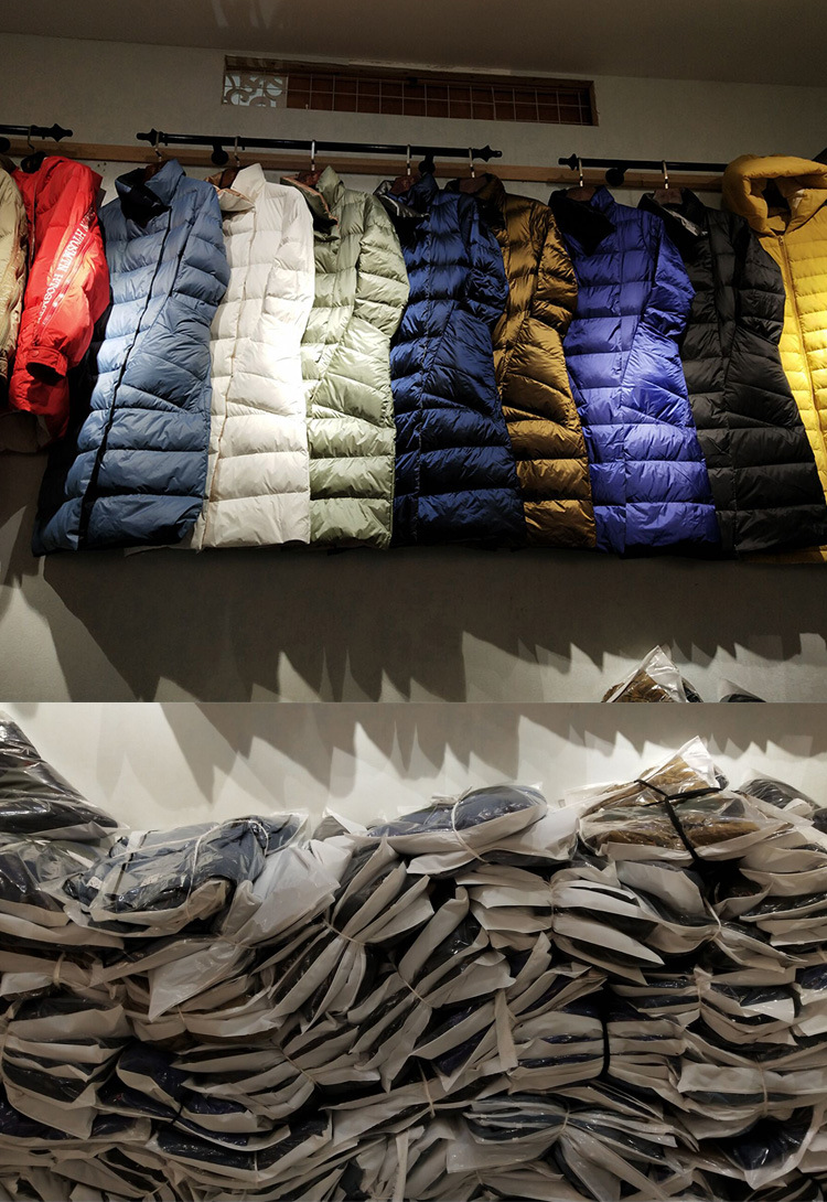 The 2019 winter new down jacket for women, mid-length, knee-length, double-sided wear, white duck down, a bestseller, slim-fit, large-sized coat, is in vogue pic 1