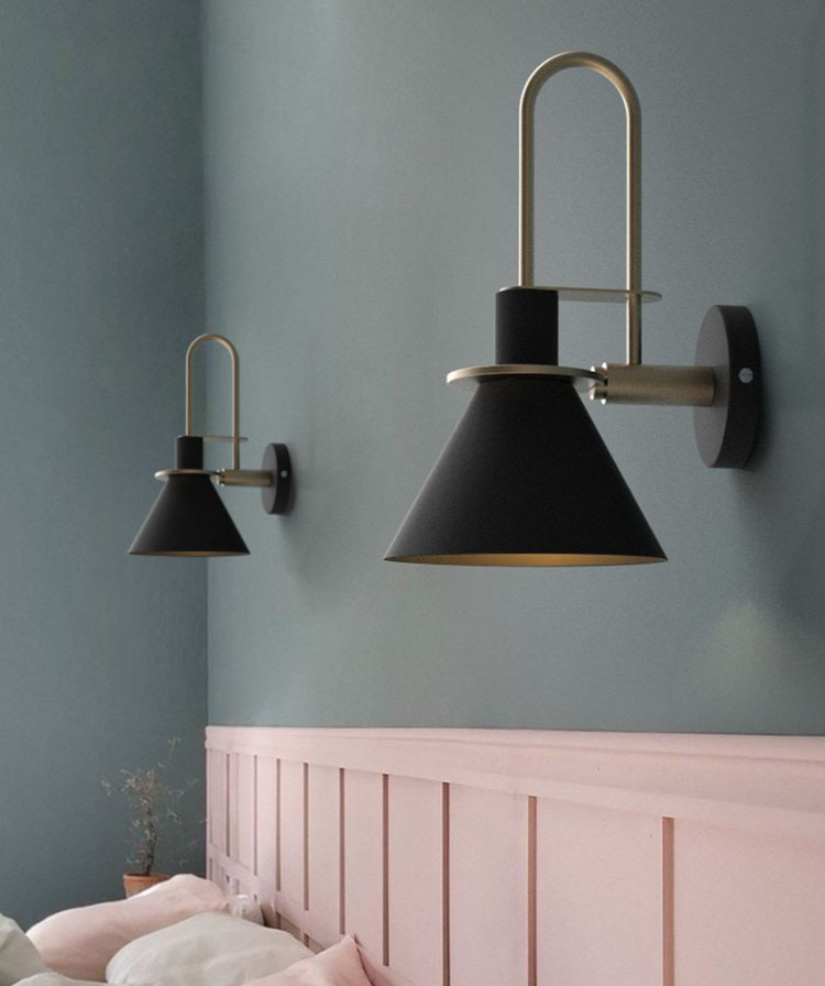 Nordic bedside lamp, wall lamp, bedroom, simple and creative, living room, internet-famous light luxury wall lamp, led mirror light, bathroom pic 7