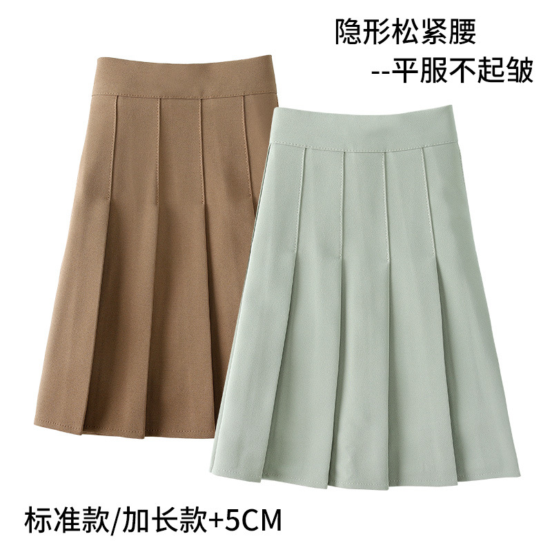 Pleated skirt for women, summer white short skirt, Japanese high-waisted, slimming, new autumn and winter jk plaid large A-line skirt pic 47