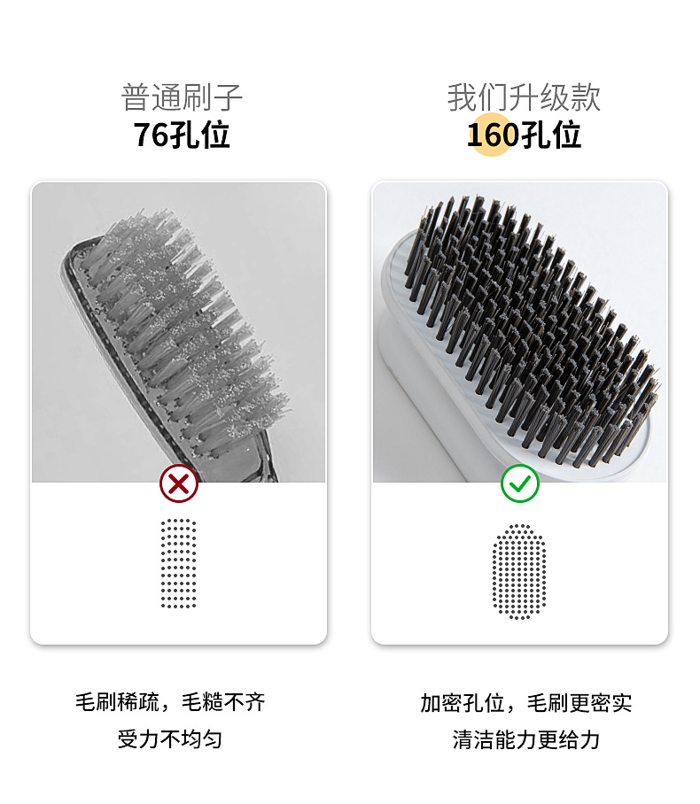 Factory direct supply 9009 laundry brush in stock for wholesale. Household high-quality soft-bristled cleaning brush for washing clothes and shoes pic 9