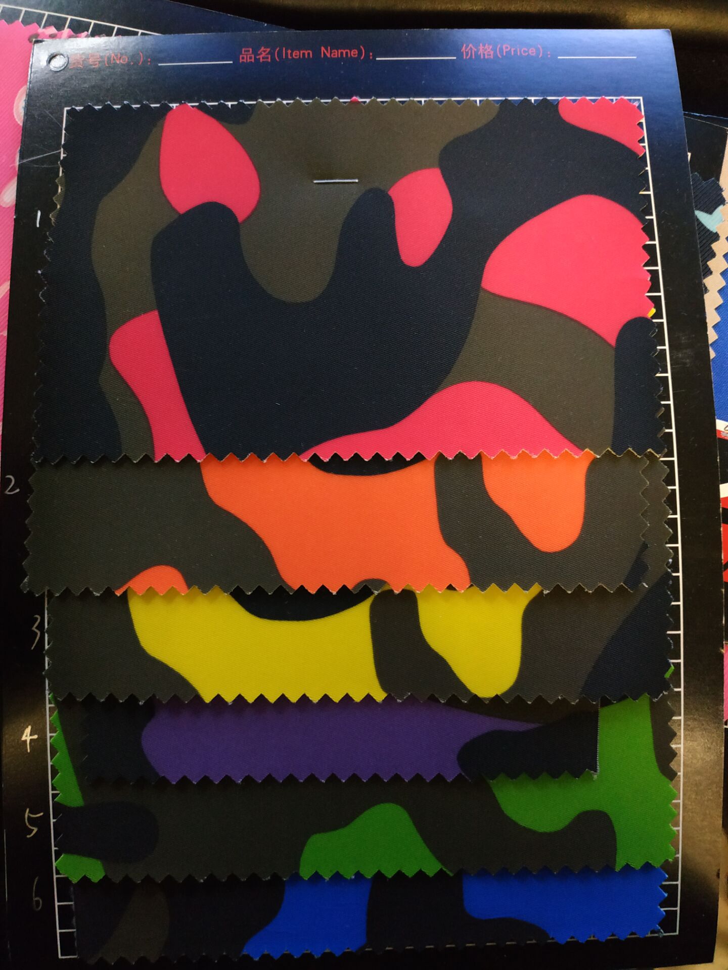 290 twill imitation nylon camouflage printing composite coating pu waterproof pic 13