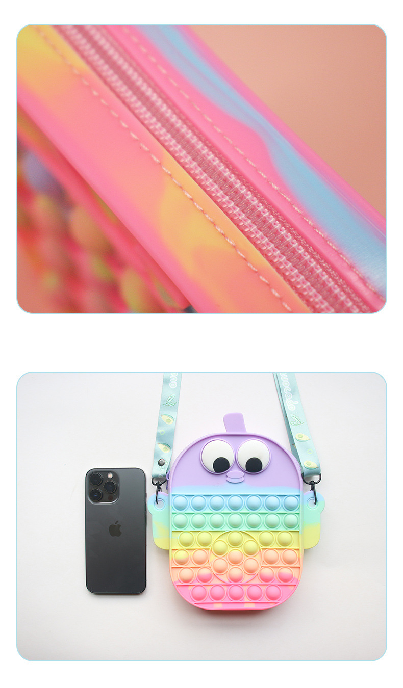 新款灭鼠先锋包包斜挎包单肩包卡通解压按压宝宝泡泡包玩具包背包详情24