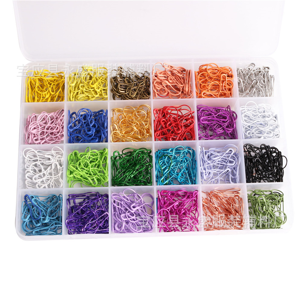 亚马逊新款24色葫芦别针1200枚彩色服装吊牌灯泡型别针厂家批发详情9