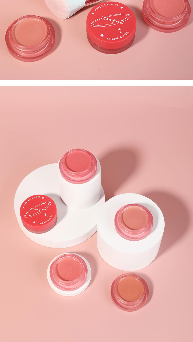 Maxfine柔光微醺腮红膏裸色腮红泥自然细腻持久胭脂腮红膏批发专供外贸详情10
