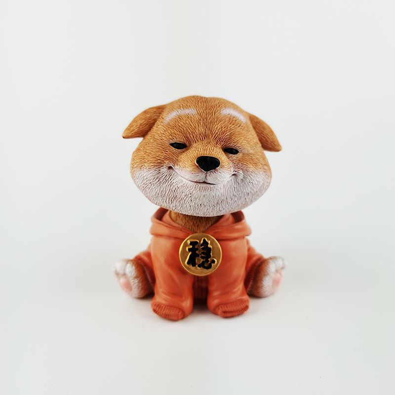 创意可爱车内饰品车载摇头公仔泰迪八哥蛋糕烘焙摆件摇头狗小福详情10