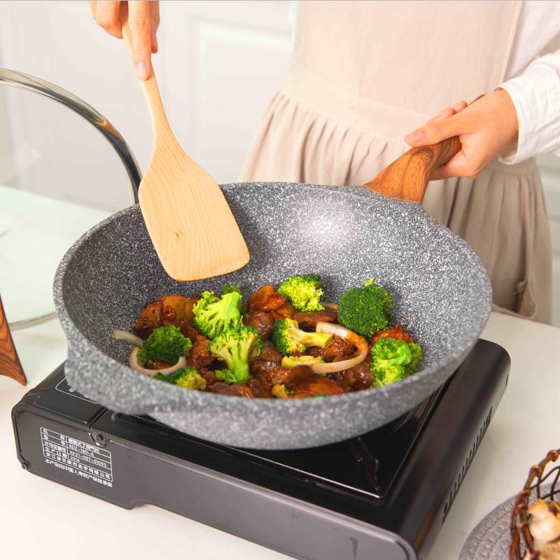 The new thickened tourmaline hot pot, double-ear non-stick pot, dedicated boiling pot and stewing pot are suitable for all kinds of stoves pic 3