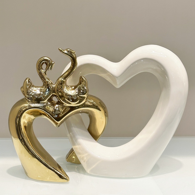 跨境轻奢现代电镀陶瓷花瓶动物高级艺术品创意插花陶瓷工艺品摆件详情1