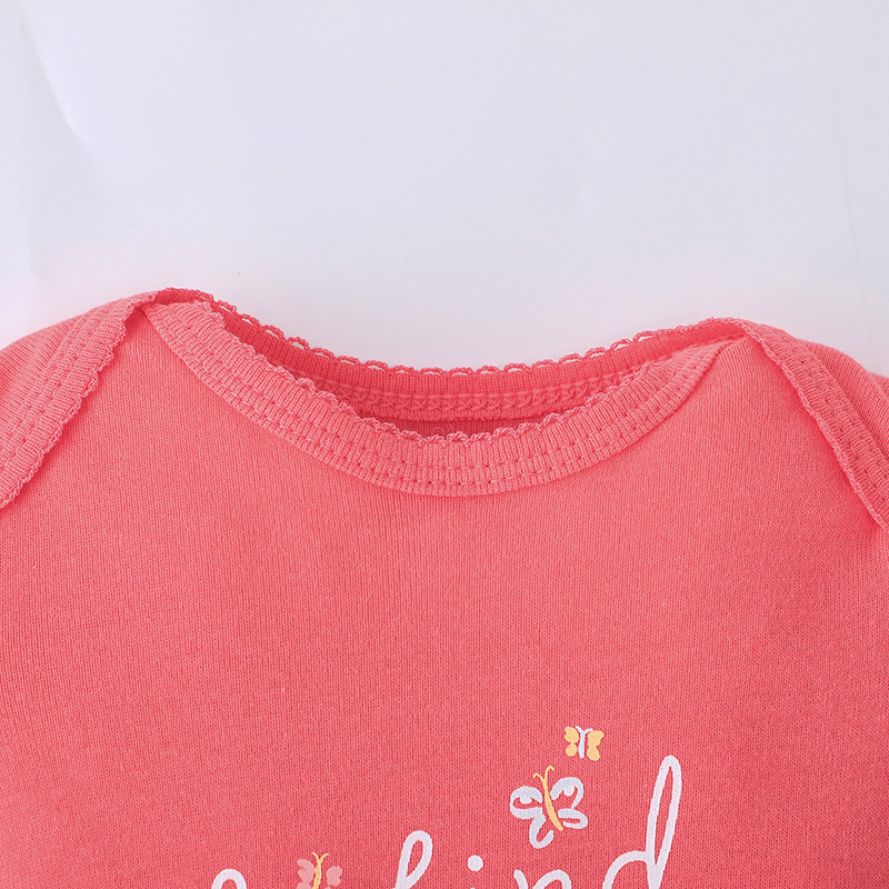 Summer short-sleeved triangular khaki for newborns, cute five-piece set for boys and girls, one-piece suit and crawling suit pic 8