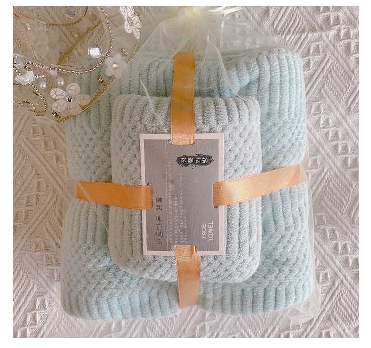 [LOVELY HOME] [hold ja] auspicioso juego de toallas de grillete toalla toalla de baño conjunto de dos piezas bolsa de hilo embalaje acompañante regalo de mano regalo creativo juego de toallas pic 15