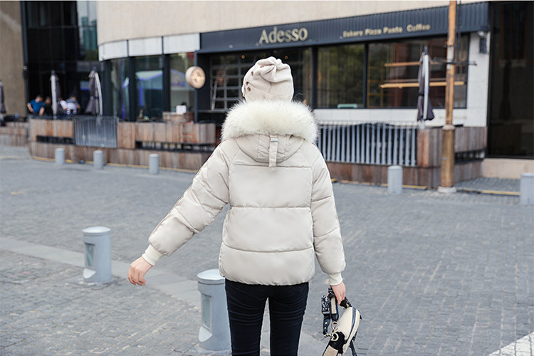 New winter cotton-padded jacket, thickened cotton-padded jacket, down cotton-padded jacket for women, short Korean-style fitted hooded bread jacket pic 22