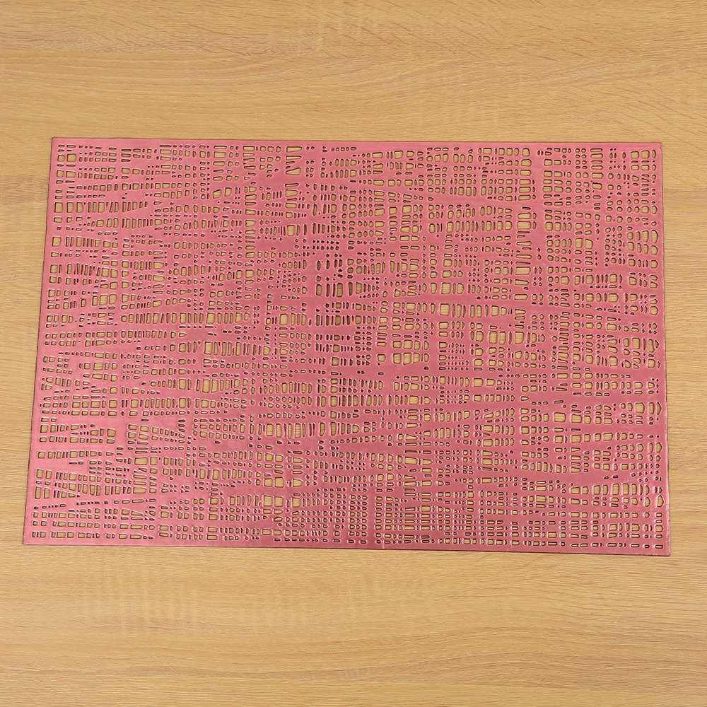 Cross-border hollowed-out pvc cookware and table MATS, hotel heat insulation, household Japanese-style solid-color plate MATS, coffee coasters wholesale pic 8