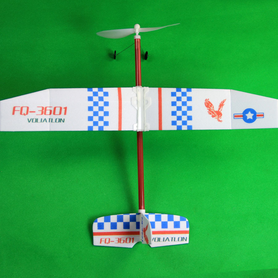 The youth model aircraft competition selects the F-16 rubber band power glider, a handcrafted foam aircraft made of nesting materials pic 6
