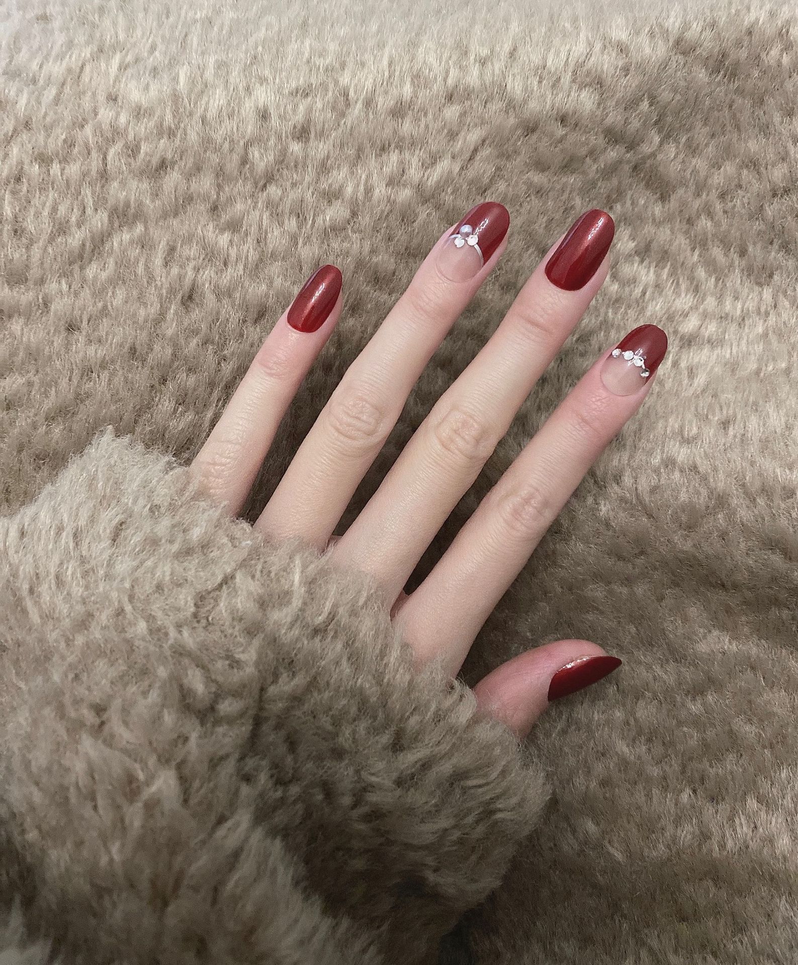 Handmade high-end Long Island iced tea nail art, short square head false nail patches, factory wholesale customization, exclusive for foreign trade pic 22