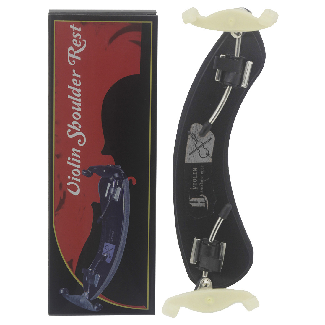 LN100 Red box white foot 4/4-4/3 Anti-wolf violin shoulder support, violin shoulder pad, plastic shoulder support, anti-drop pic 2
