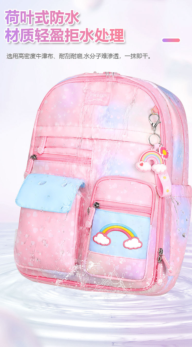Wholesale of lightweight backpacks for boys and girls in the first grade, cute backpacks for girls, children and primary school students pic 12