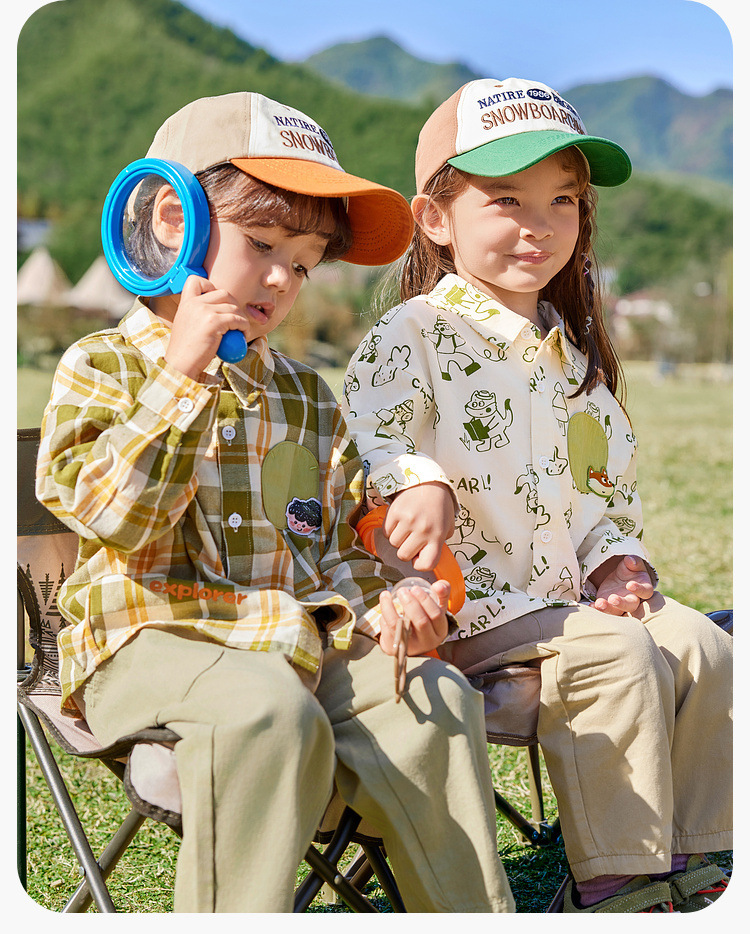 【春日出游穿搭】嘟嘟家男童长袖衬衫春装女童衬衣春季宝宝衣服潮详情24