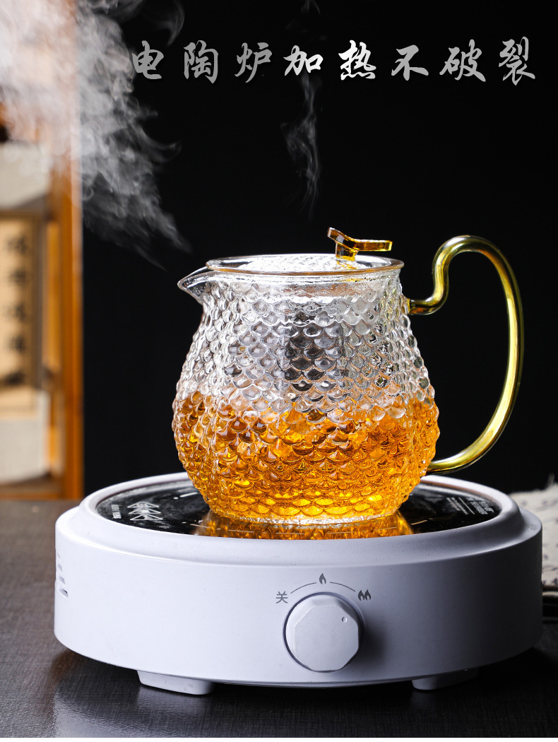 Creative and distinctive teapots, heat-resistant flower teapots, multi-color cups, daily health-preserving teapots, gift tea sets pic 7