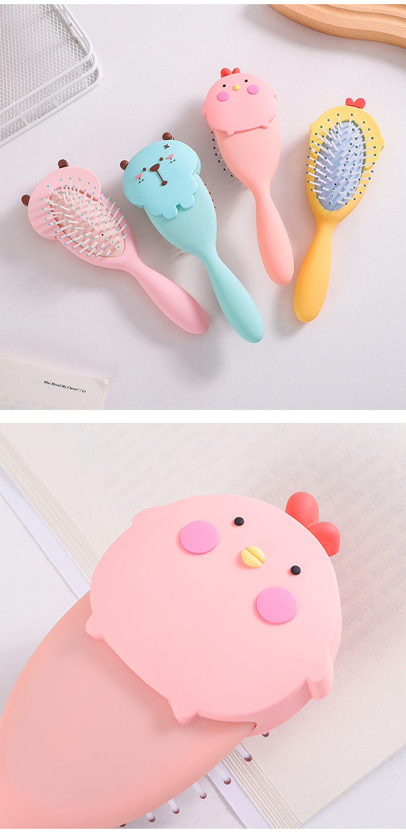 Creative and stylish rice ball bear airbag massage comb, cute and girl-hearted hair comb, air cushion airbag comb pic 10