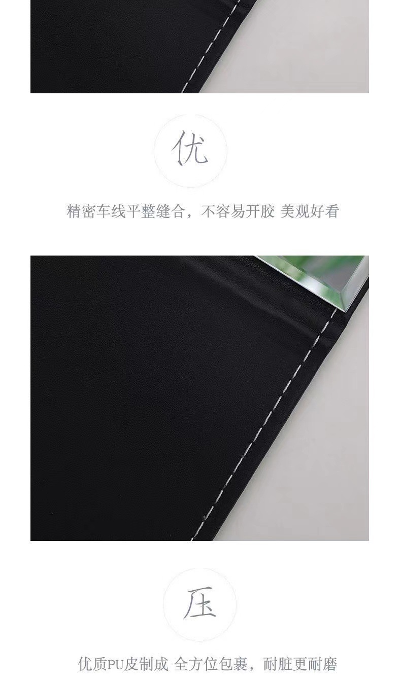 镜子可折叠pu大号化妆镜随身便携梳妆镜桌面台式加厚公主高清镜子详情7