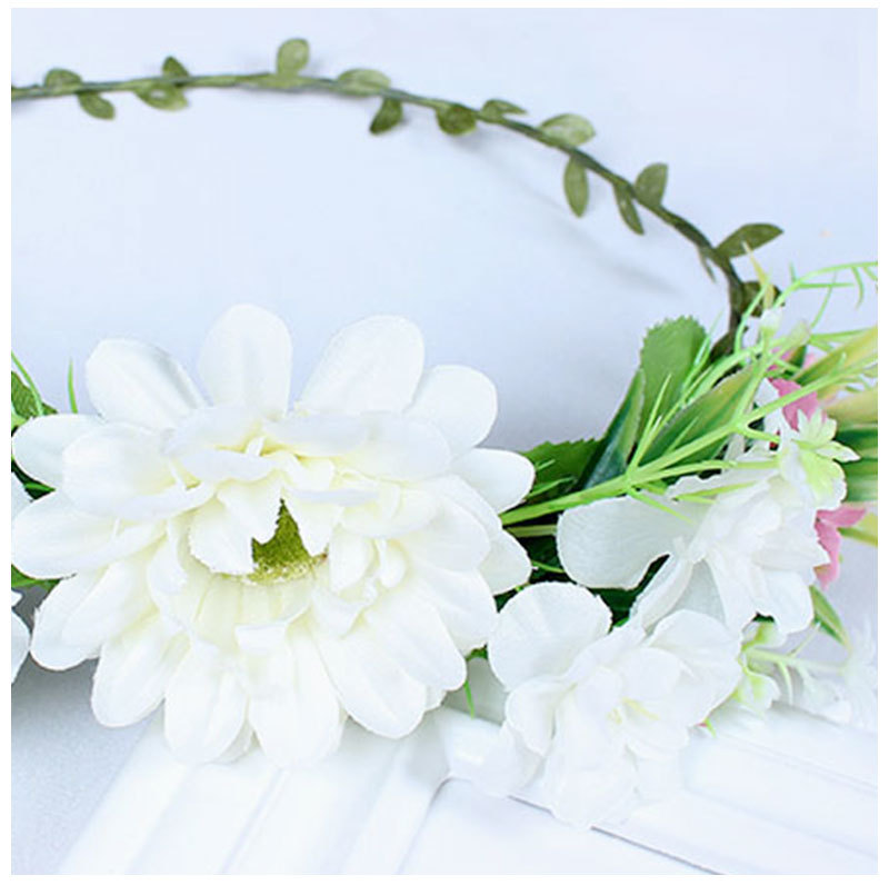 Wholesale of realistic flower, flower globe travel, scenic area, bride headband, photo shoot, green leaf fabric headband accessories pic 10