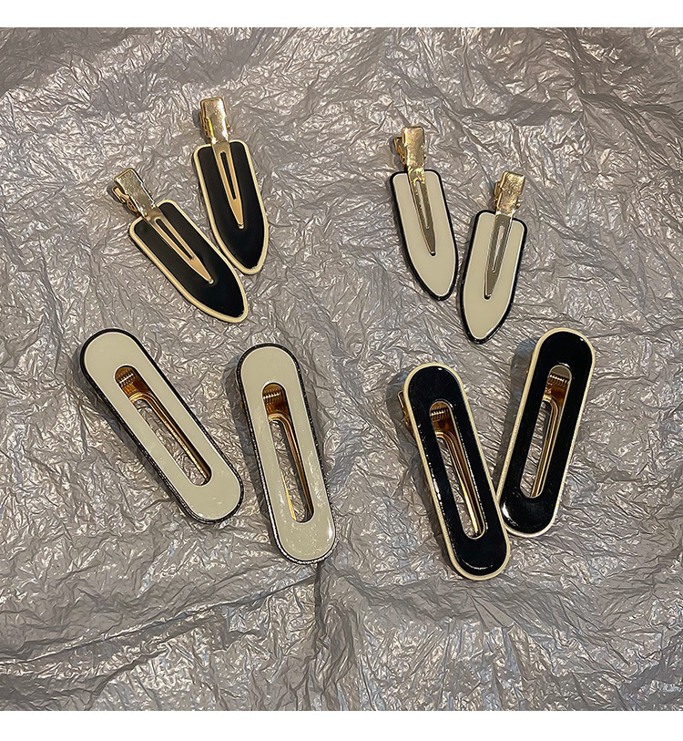 High-end style hair clips for women, summer bangs clips, duckbill clips, internet-famous seamless hair clips, side checkerboard clips, headwear pic 15