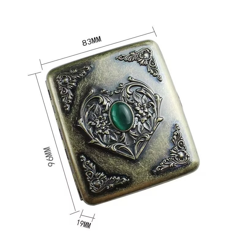 Retro relief 20-piece double-sided cigarette box, metal cigarette box, cross-border export product, gift box manufacturer wholesale pic 1