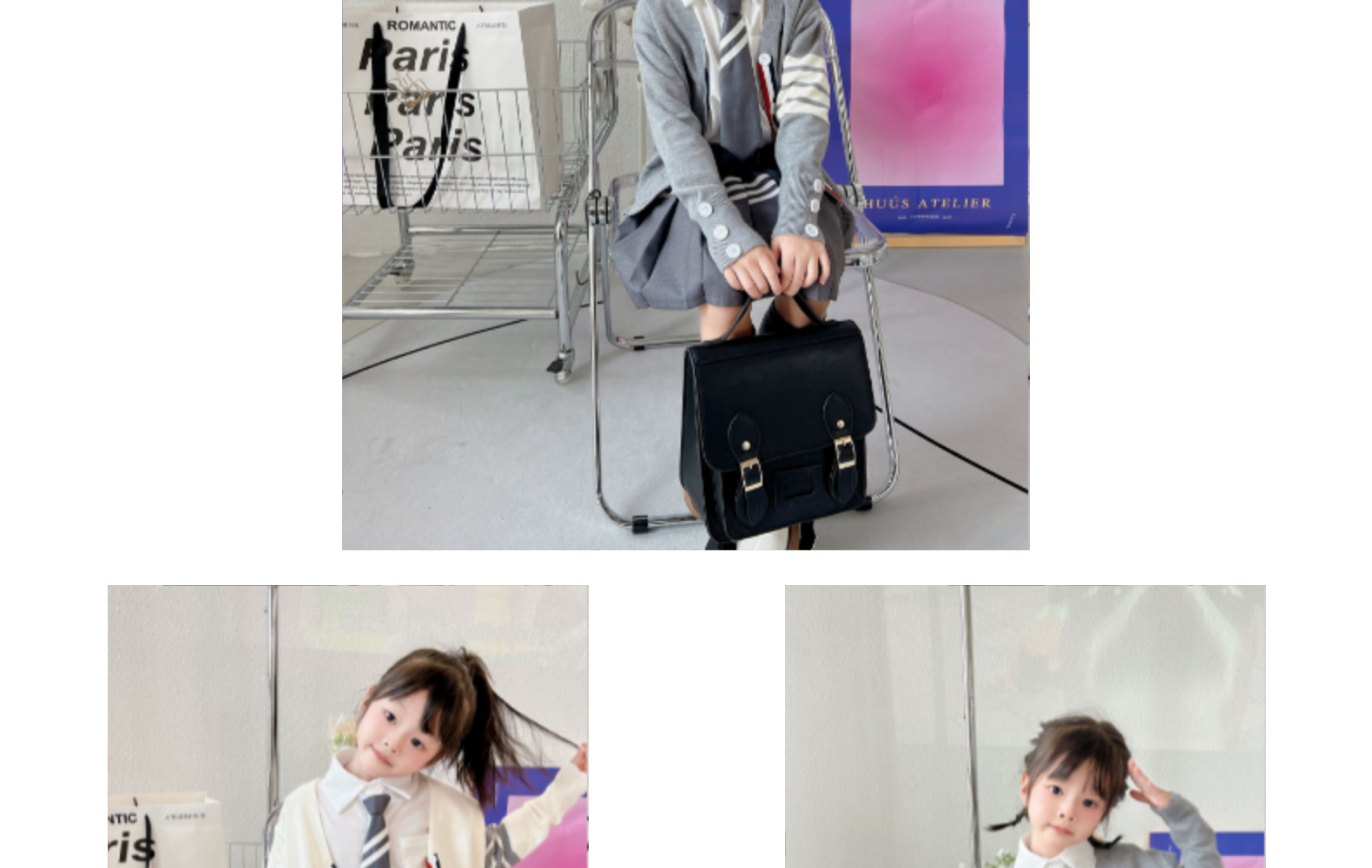 2022秋季新款女童4件套jk制服中大童学院风开衫衬衫百褶裙套装详情17