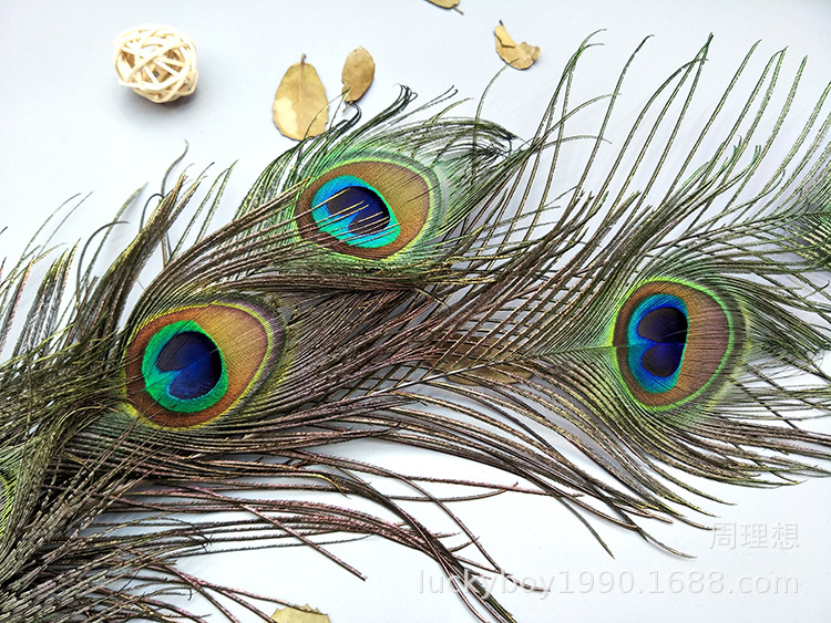 25-30cm peacock feather home decoration items, DIY handcrafted earrings, accessories, props, flower arrangement decorations, peacock feathers pic 17