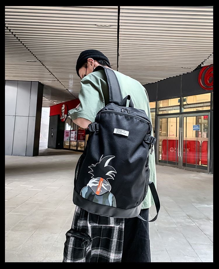 2021 Korean version fashionable couple style cartoon print cool backpack, large-capacity trendy schoolbag for junior and senior high school students pic 16