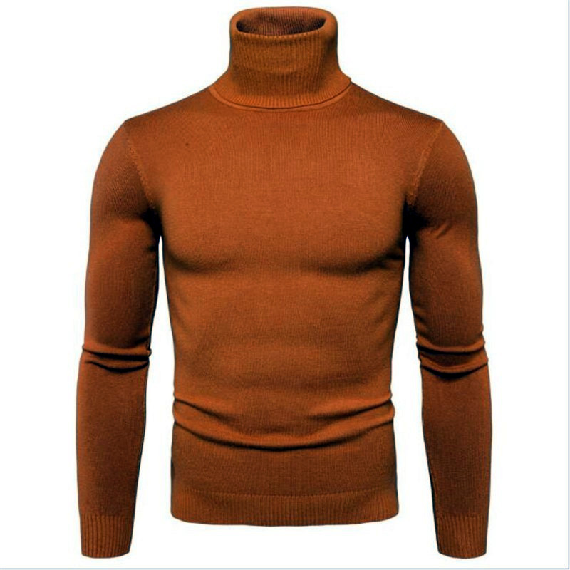 High-neck sweater for men, Korean-style slim-fit sweater, lapel woolen sweater for men, thick base knitted sweater for export pic 52