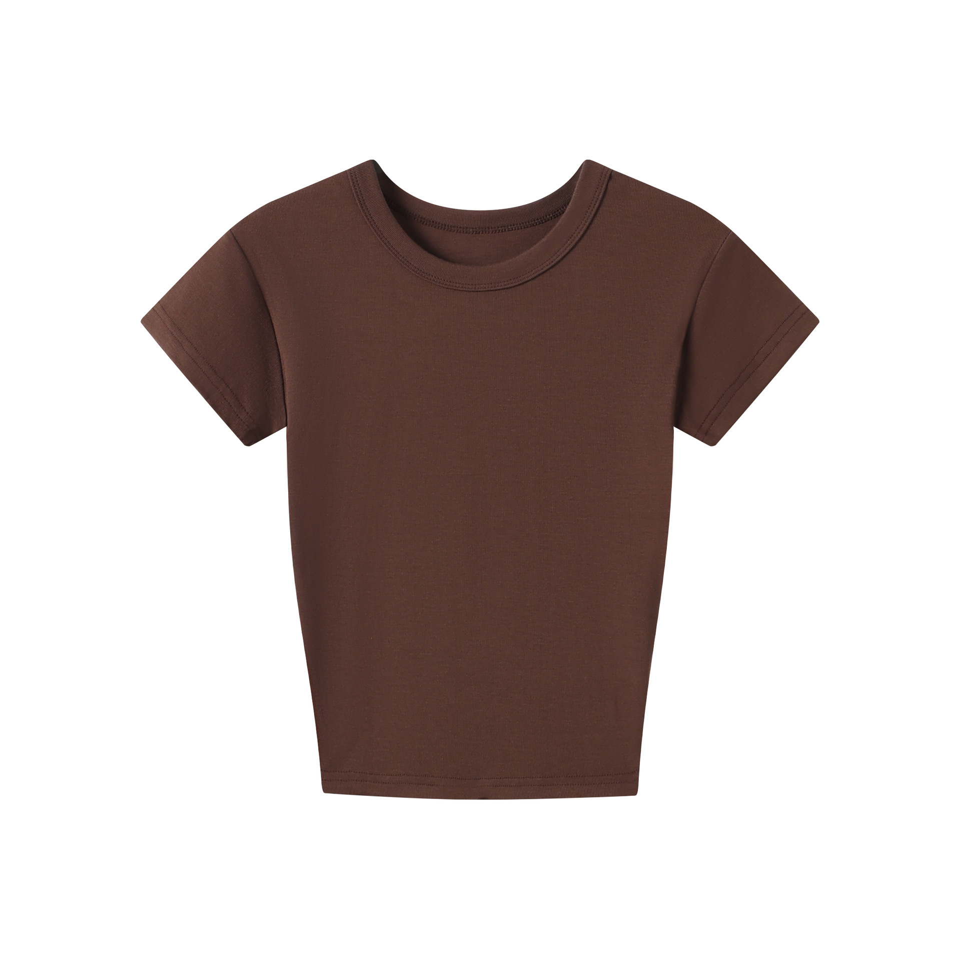 现货Skims卡戴珊经典正肩辣妹运动内搭打底紧身上衣莫代尔t恤详情8