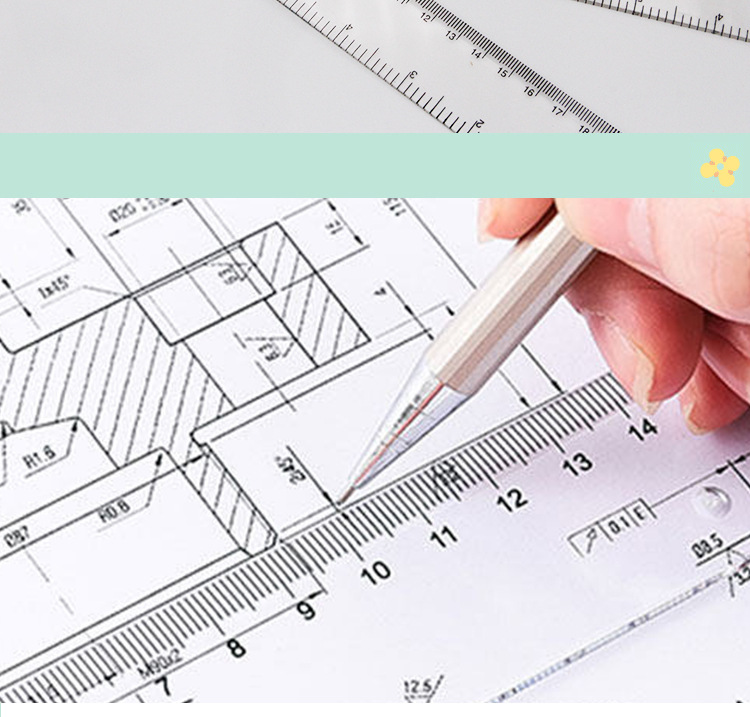 Weibo extended long ruler Classic drawing office stationery, clear and durable long ruler factory direct sales pic 10
