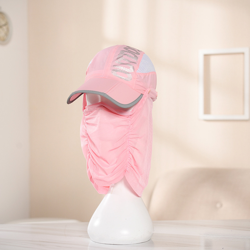Wholesale of 2020 new outdoor sports cycling sun protection headgear, dust-proof full face hood, foldable fishing cap pic 8
