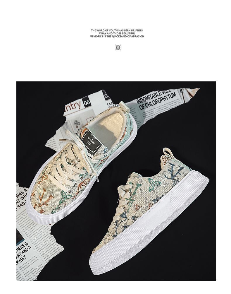 男鞋春季2024新款透气帆布鞋潮流百搭平底老北京布鞋平底防滑板鞋详情7