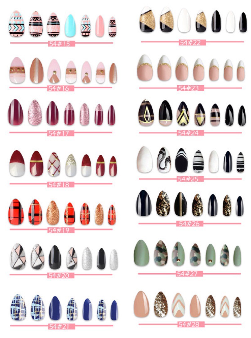 Hand-worn nails, nail tips, pointed teardrop nails, detachable fake nail patches, direct sales from European and American export manufacturers, exclusively for export pic 3