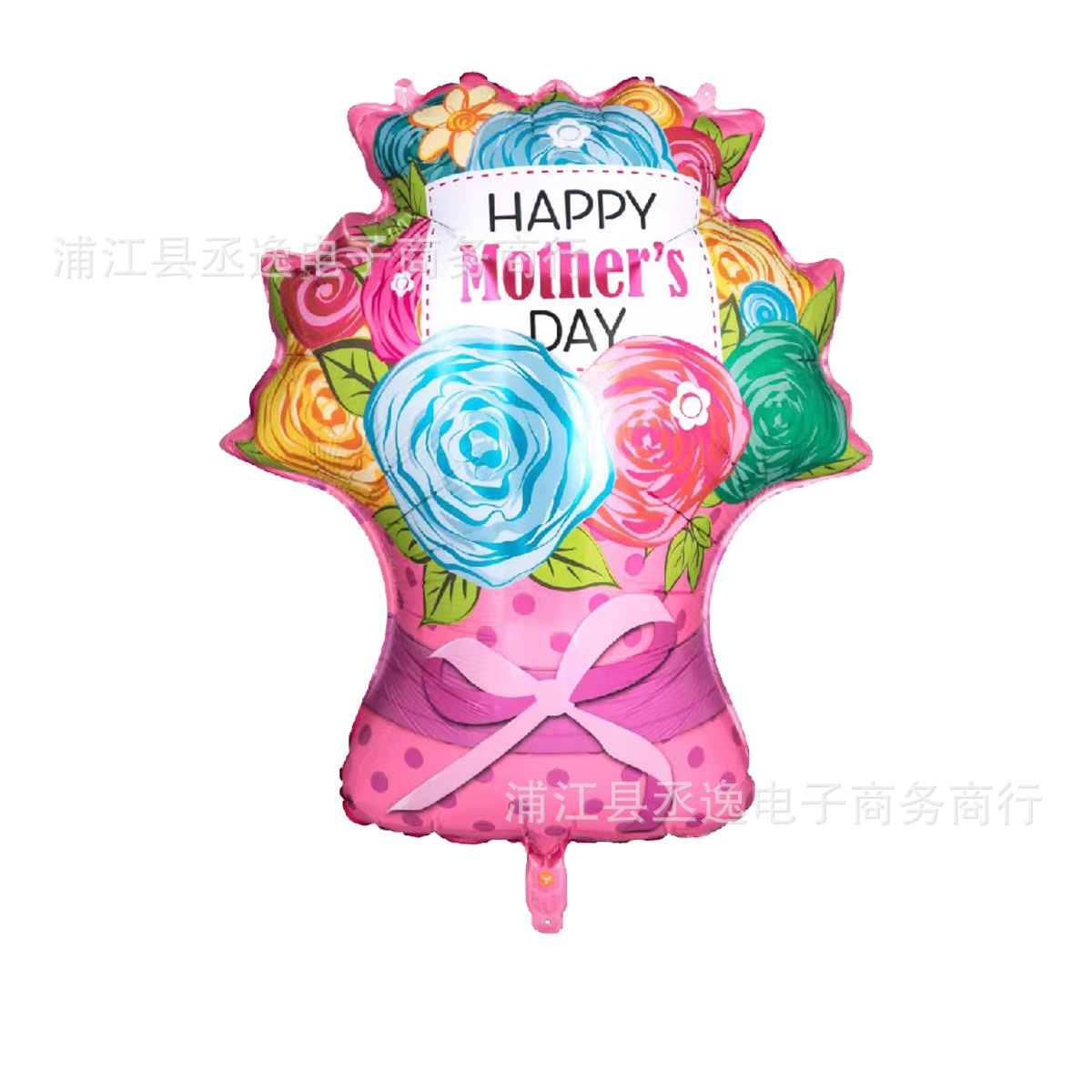 跨境新款母亲节花篮爱心康乃馨小熊铝膜气球母亲节派对装饰布置详情4