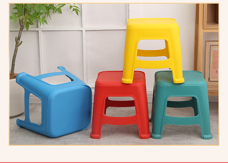 现货供应儿童塑料凳  简约家用板凳成人高凳可叠放幼儿小凳子批发详情17