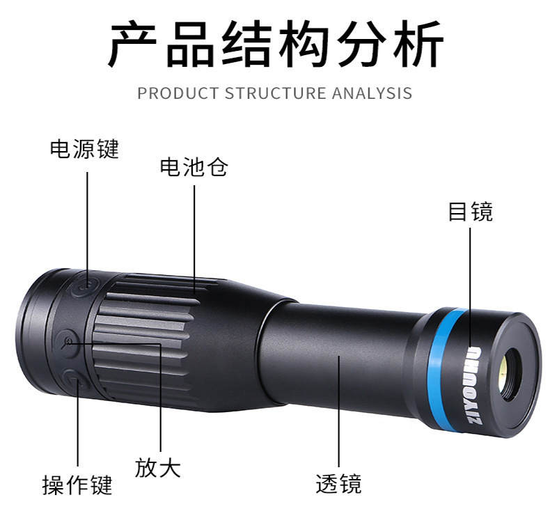 The Aiborui S1 thermal imaging observation mirror is compact, convenient, handheld for bird detection, with multiple display modes and wall-penetrating capabilities pic 12
