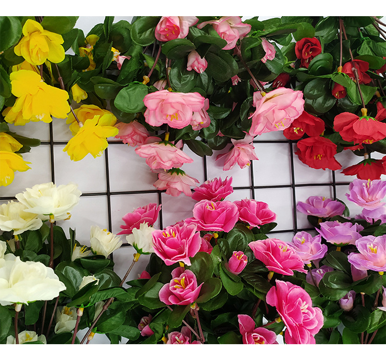 Artificial rhododendron flower bouquets, single dining table, Nordic decoration, green plants, living room placement, large-scale engineering decoration pic 12