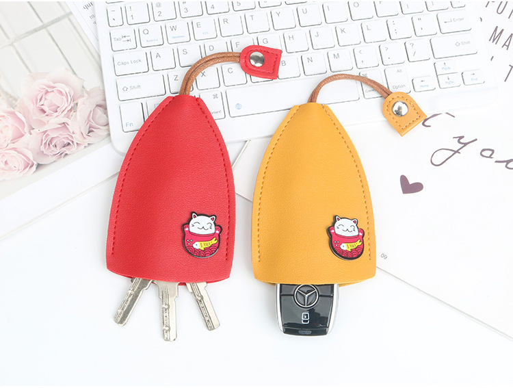 时尚创意抽拉式卡通可爱个性女士汽车钥匙包收纳大众奔驰小巧迷你详情11