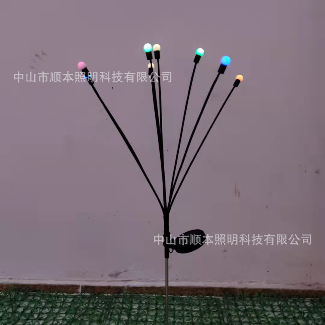 New LED solar firefly garden light, outdoor waterproof lawn light, garden atmosphere decoration, landscape ground plug pic 7