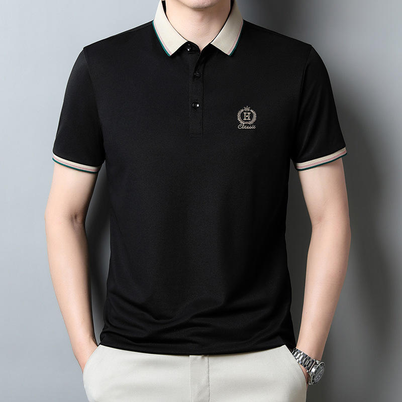 衬衫短袖男夏季新款抖快热卖轻商务中年短袖衬衫翻领修身休闲短袖详情7