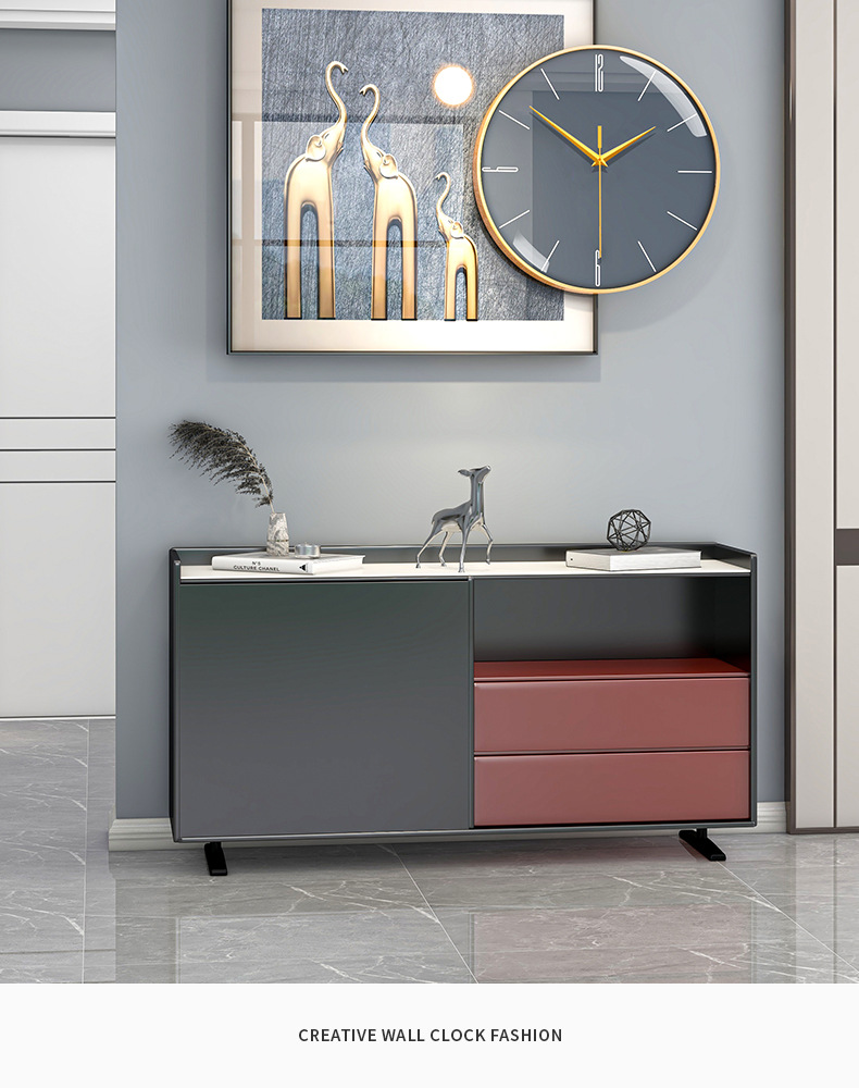 跨境钟表客厅新款大象挂钟意式现代装饰时钟挂墙立体浮雕简约挂画详情14