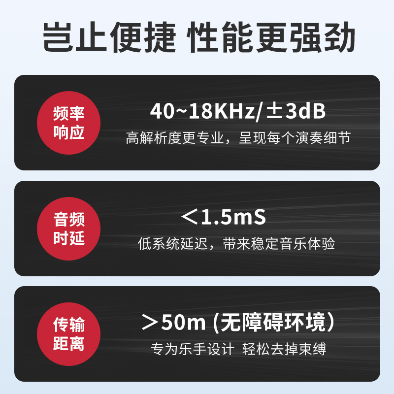 EPW-A伊诺电吉他无线接收器发射器电鼓电吹管音箱蓝牙连接收发器详情5