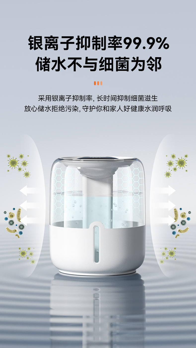 新款6.8L大容量加湿器USB双喷雾家用宿舍办公室卧室桌面带小夜灯详情33