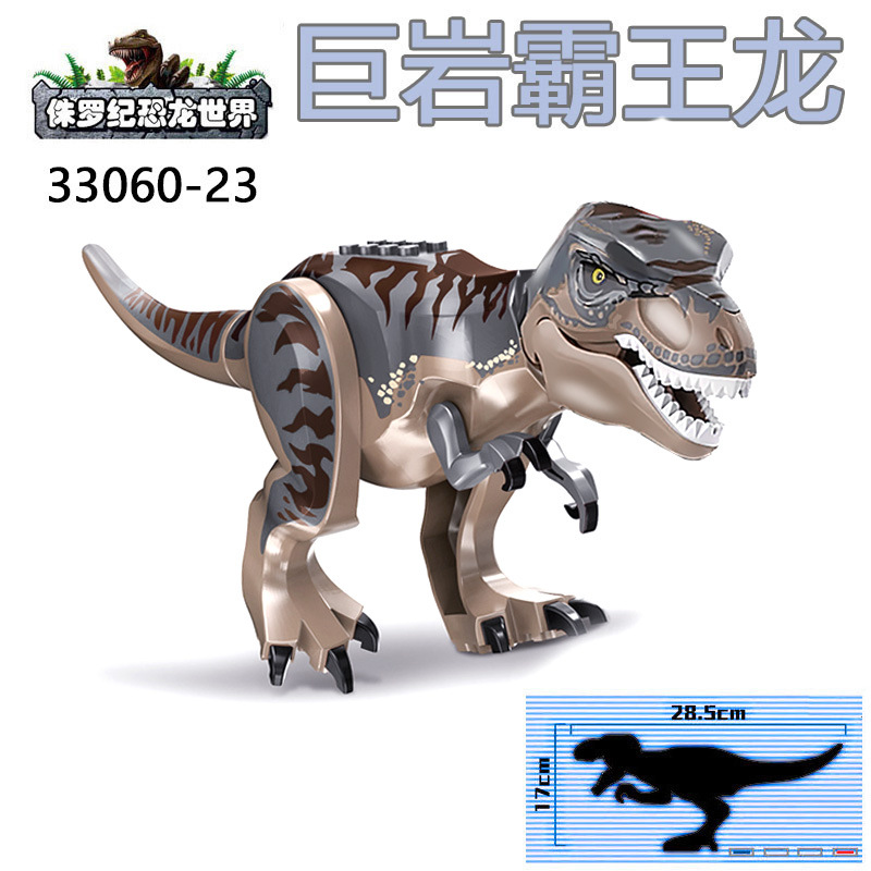 Nuevo estilo jurásico big dinosaurio bloques t-rex brachiosaurus triceratops puzzle bloques juguetes paquete en bolsa pic 26