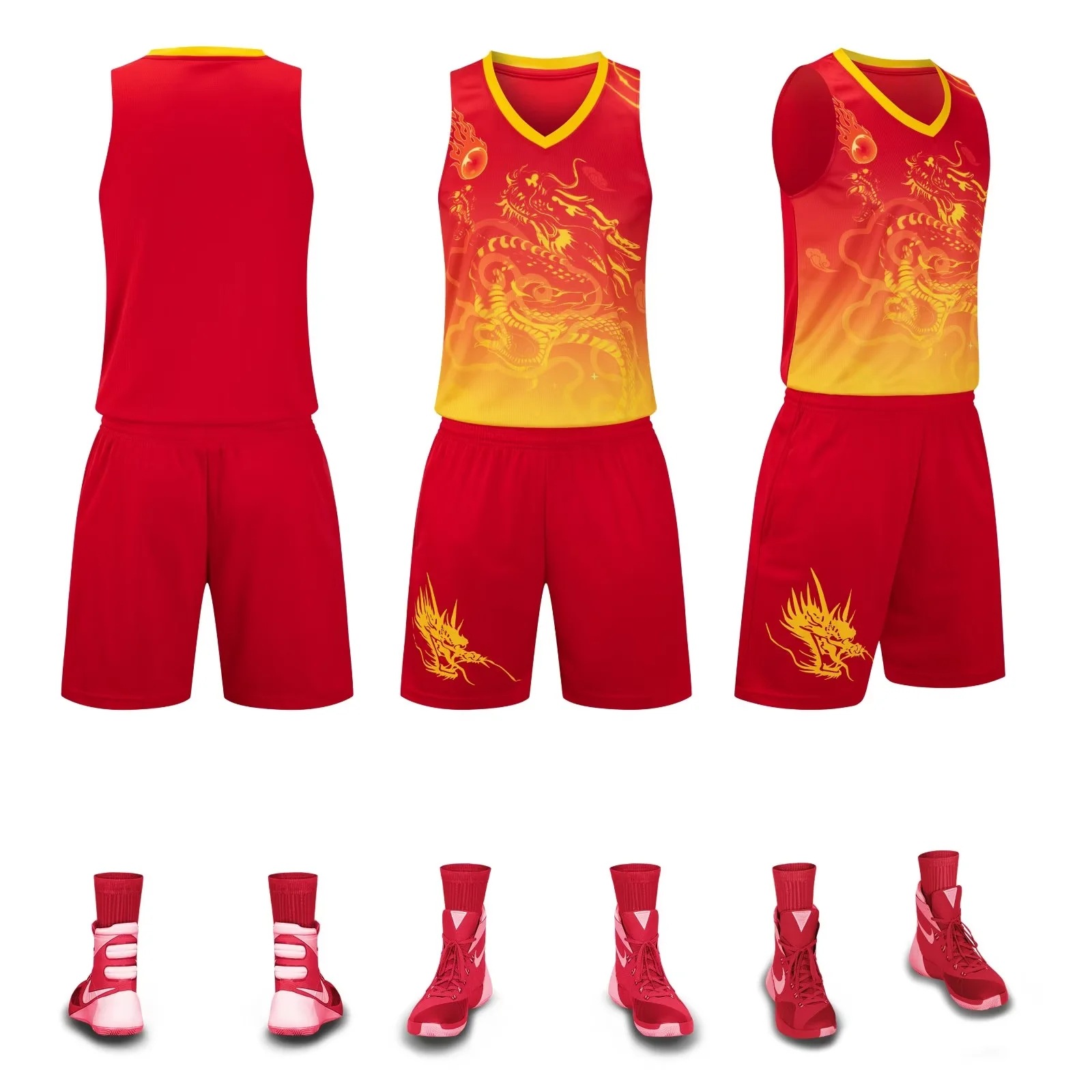 批发速干龙纹男女款队服端午节龙舟服装印制划龙船印字龙舟比赛服详情5