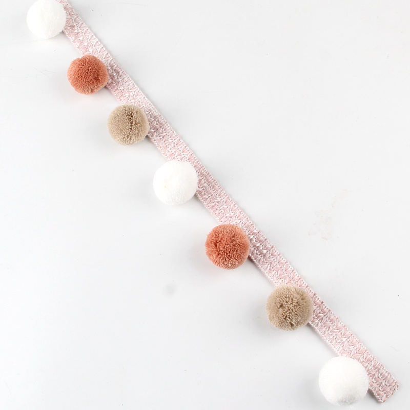 Curtain lace, three-color bayberry balls, side edge, European lace edge, sofa accessories, decorative parts, spliced black pic 19
