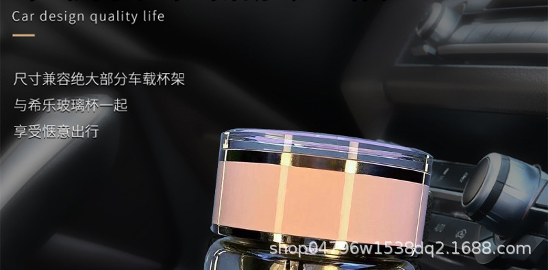 The new thickened heat-resistant glass cup, portable tea-water separation glass cup, compact and suitable for both men and women, large-capacity dwen Dwen cup pic 30