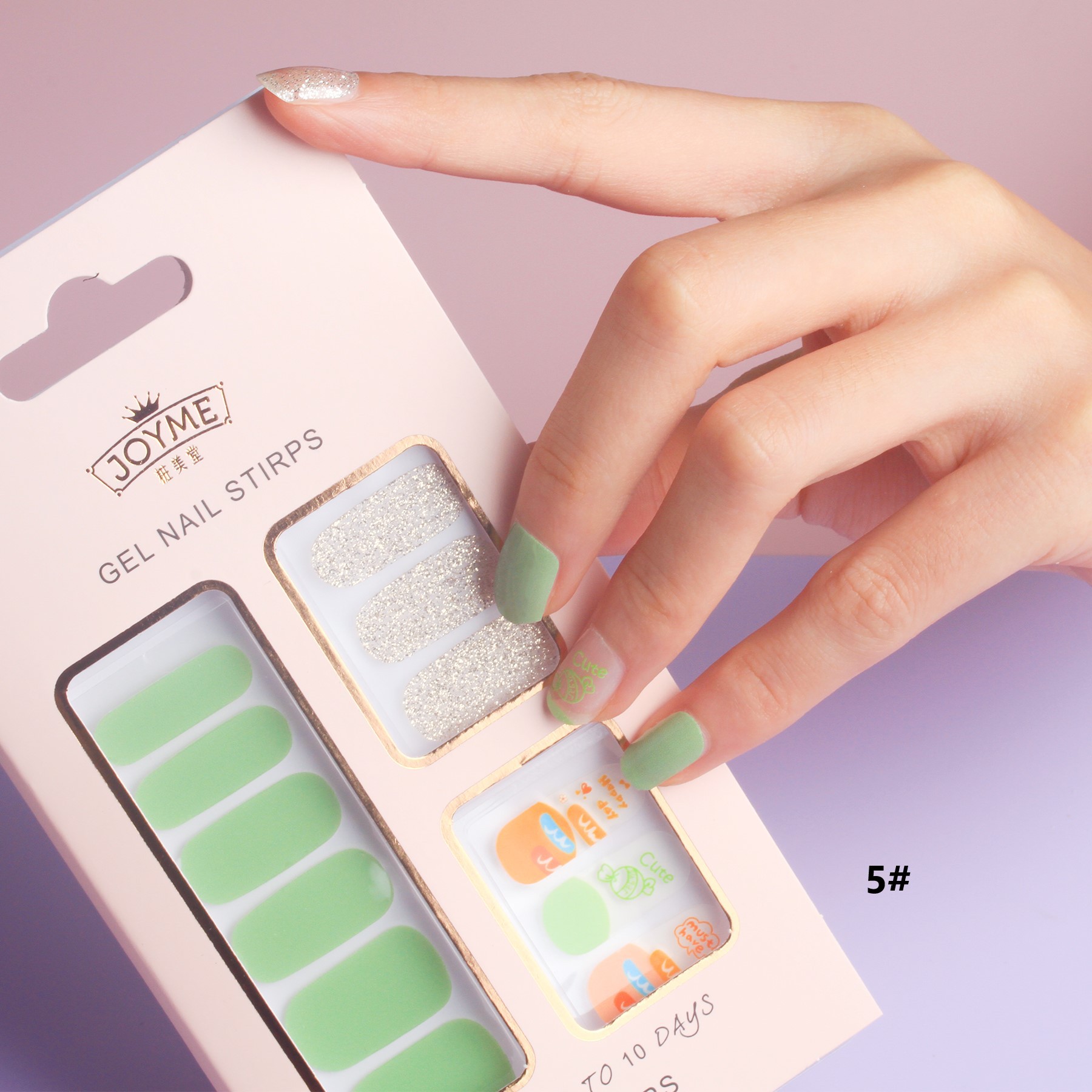 Custom-made 12-piece box set of waterproof nail stickers that are popular among Internet celebrities pic 17